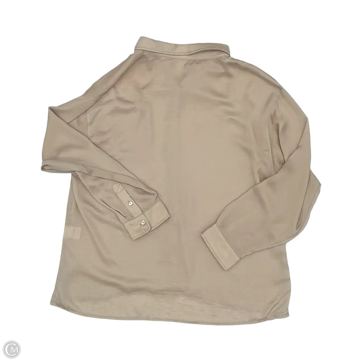 Blouse Long Sleeve By Wishlist In Tan, Size: M