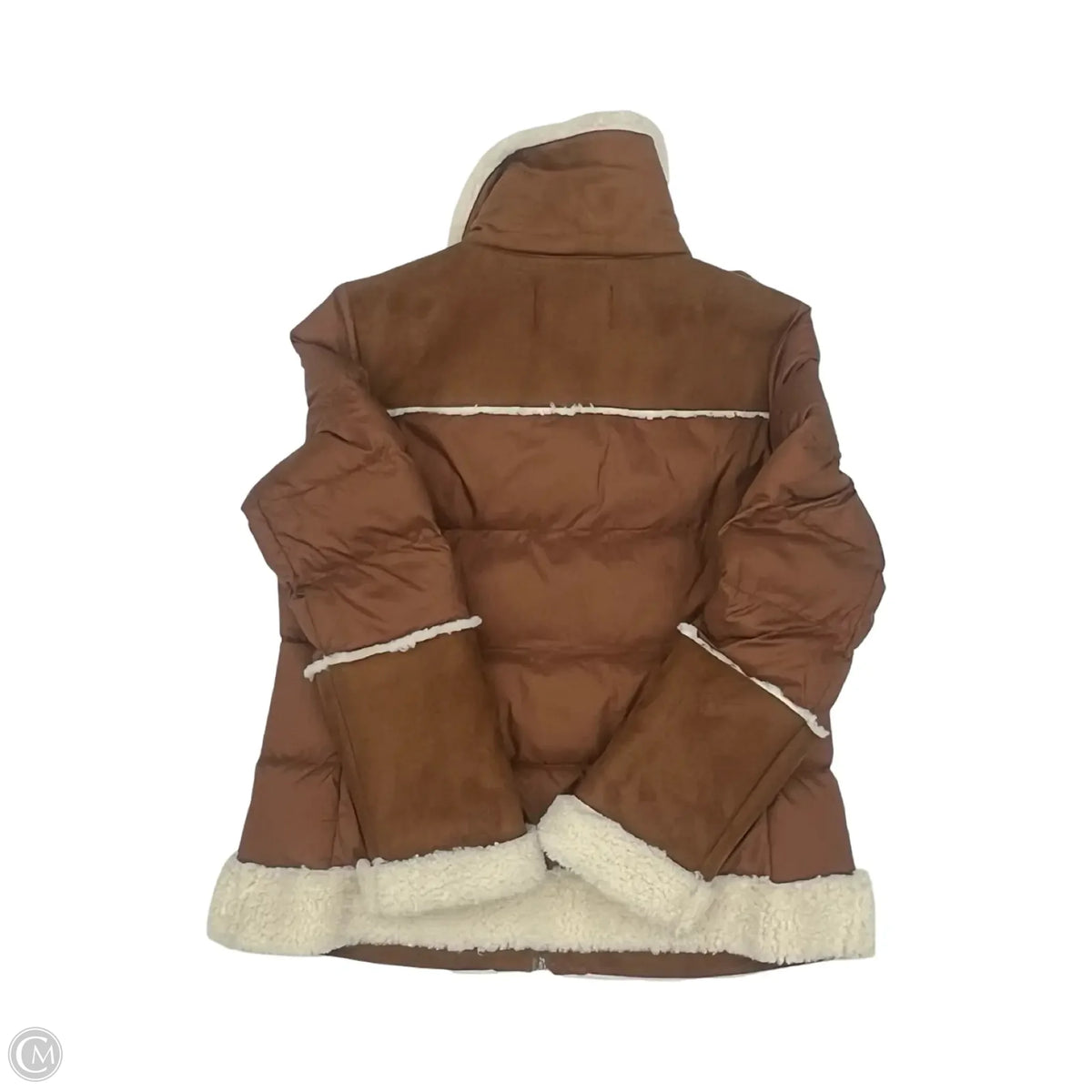 Jacket Puffer & Quilted By Tahari In Bronze, Size: L