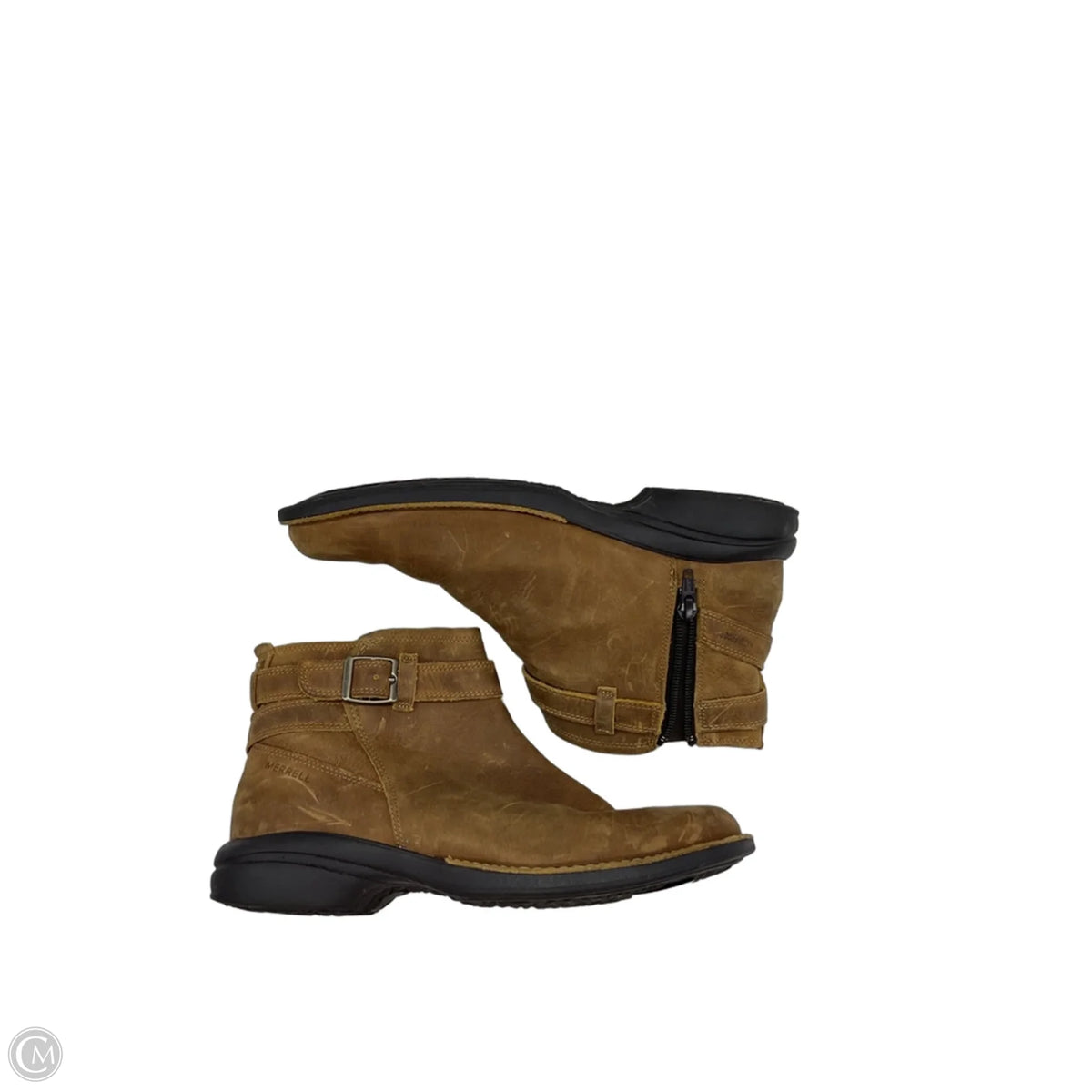 Boots Leather By Merrell In Brown, Size: 9