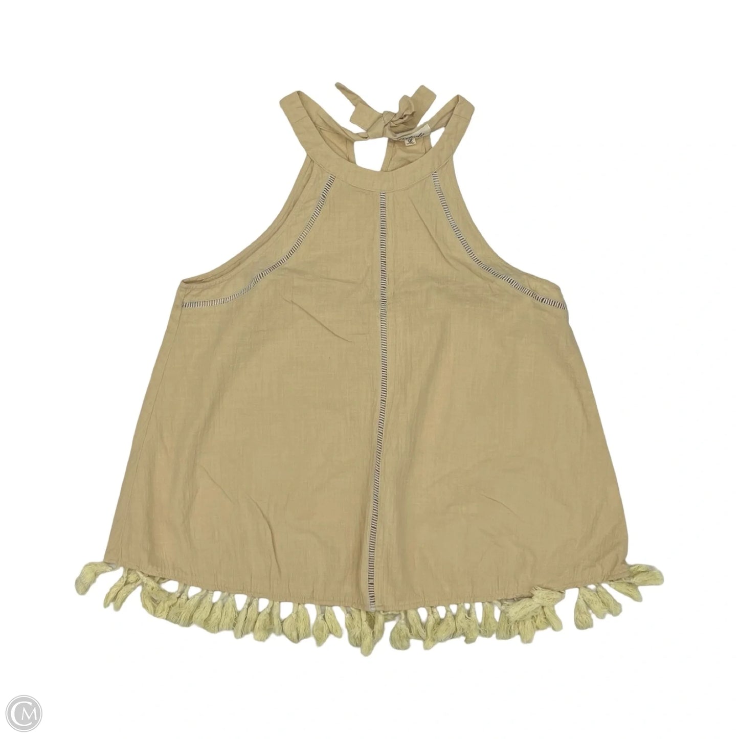 Blouse Sleeveless By Listicle In Tan, Size: L