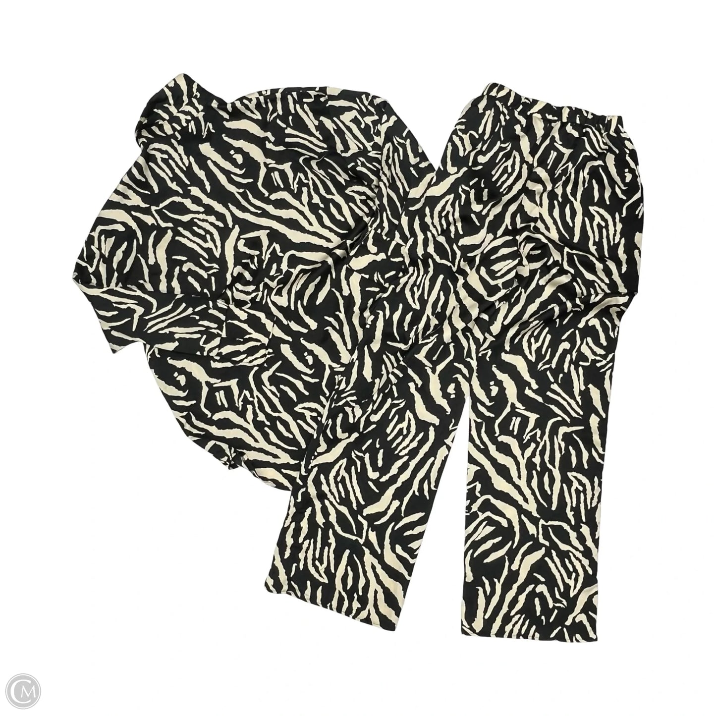Pants Set 2pc By Missguided In Black & Brown, Size: 8