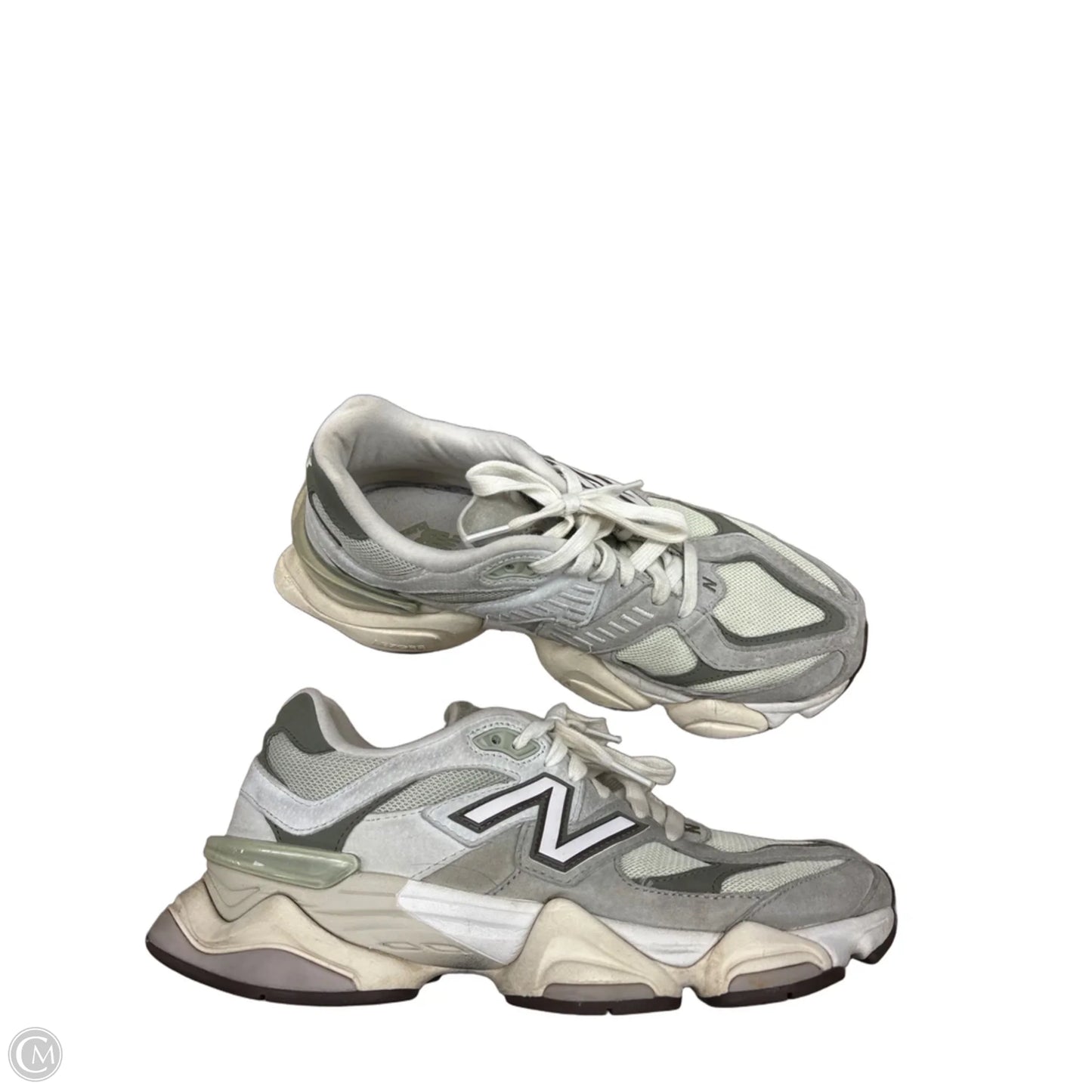 Shoes Sneakers By New Balance In Green & Grey, Size: 10