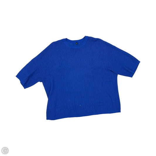 Sweater Short Sleeve By Cme In Blue, Size: Xl