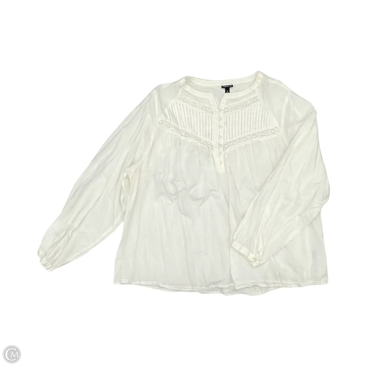 Top Long Sleeve By Torrid In White, Size: 3x
