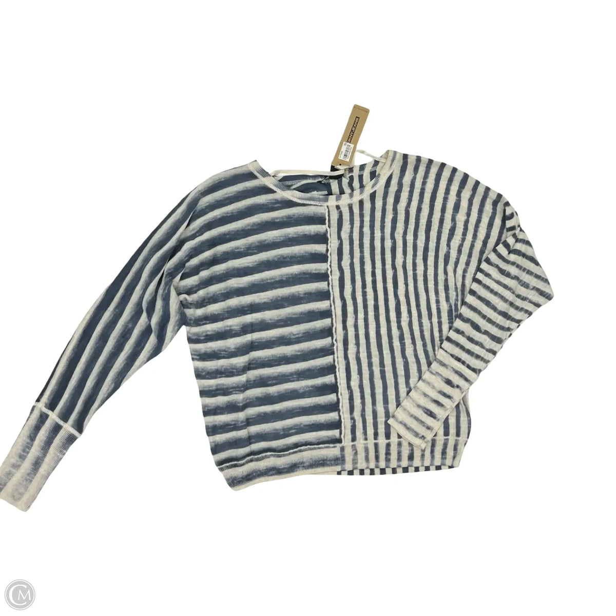 Sweater By Dkny In Blue & Tan, Size: S