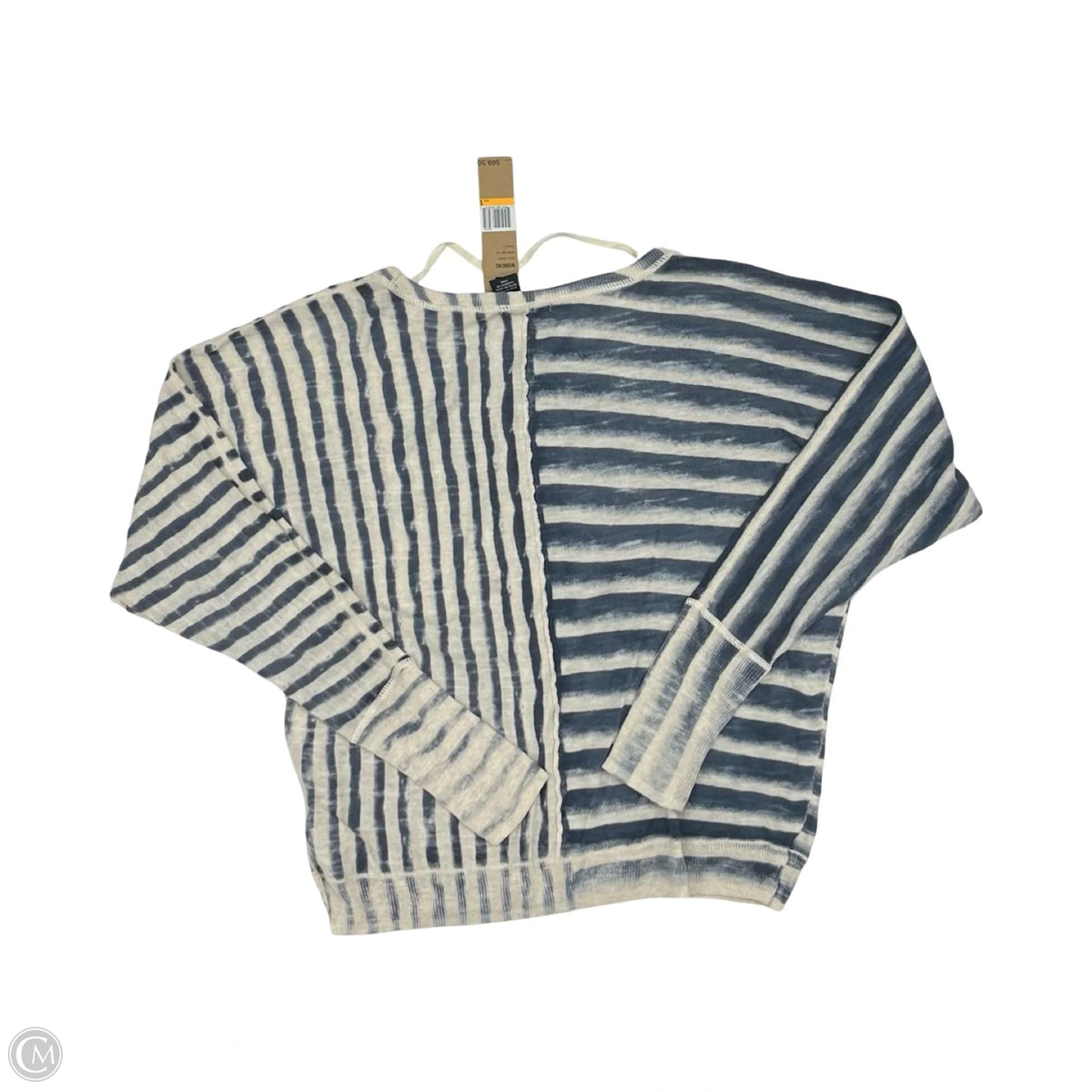 Sweater By Dkny In Blue & Tan, Size: S