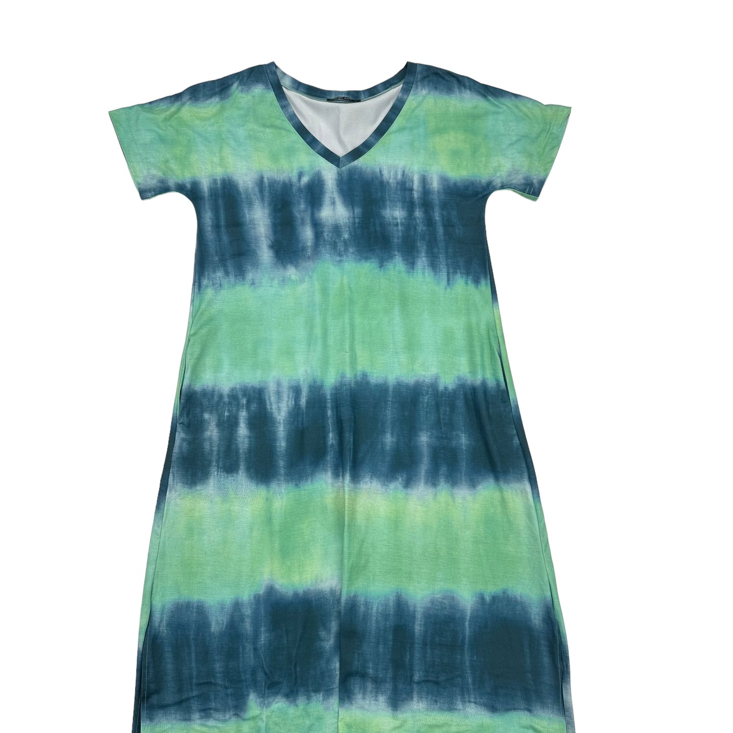 Green Dress Casual Midi Clothes Mentor, Size S