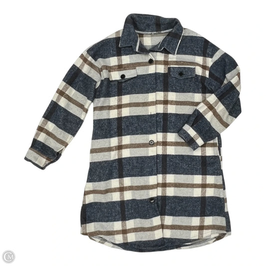 Jacket Shirt By Cme In Blue & White, Size: Xl