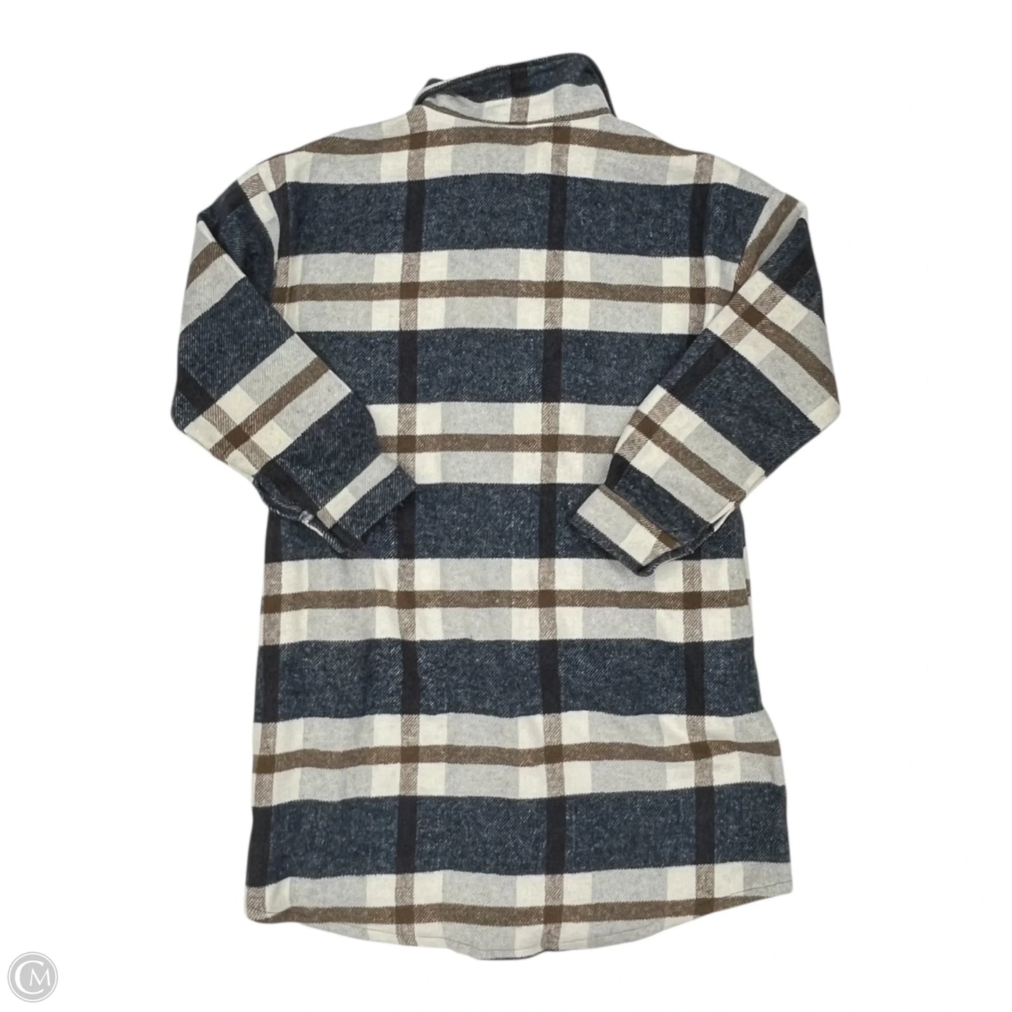 Jacket Shirt By Cme In Blue & White, Size: Xl