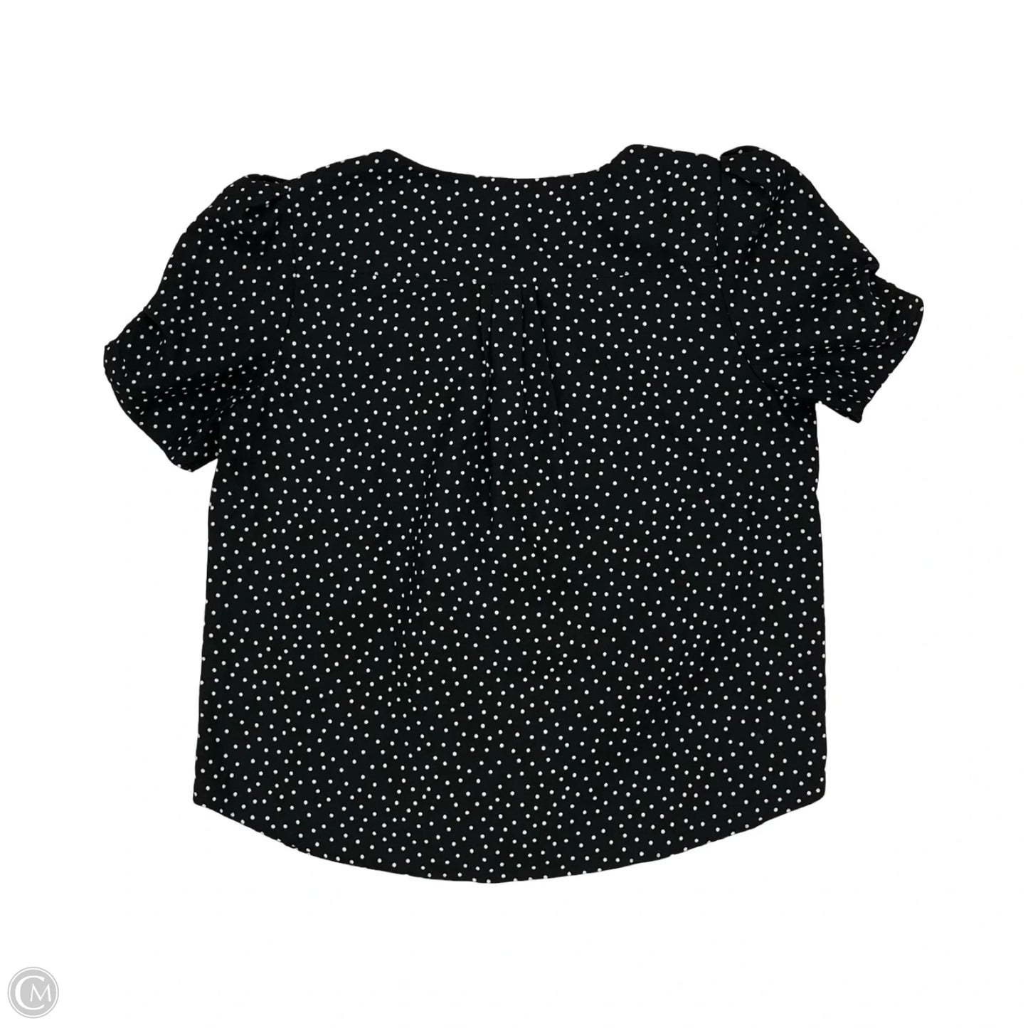 Blouse Short Sleeve By Jones And Co In Black & White, Size: L