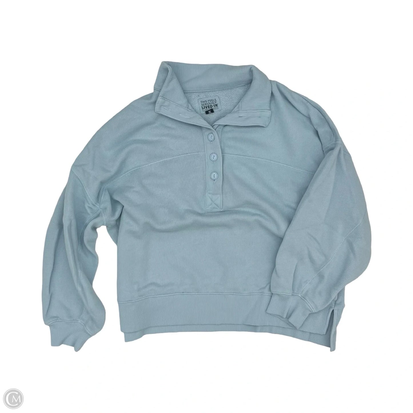 Sweatshirt Collar By American Eagle In Blue, Size: L