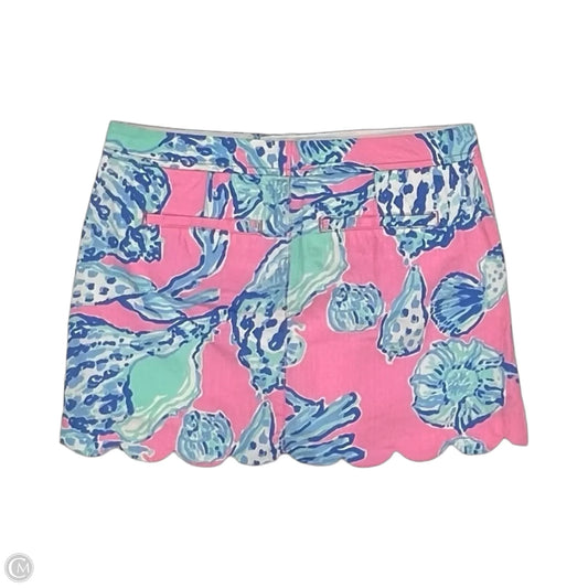 Skort Designer By Lilly Pulitzer In Blue & Pink, Size: 4