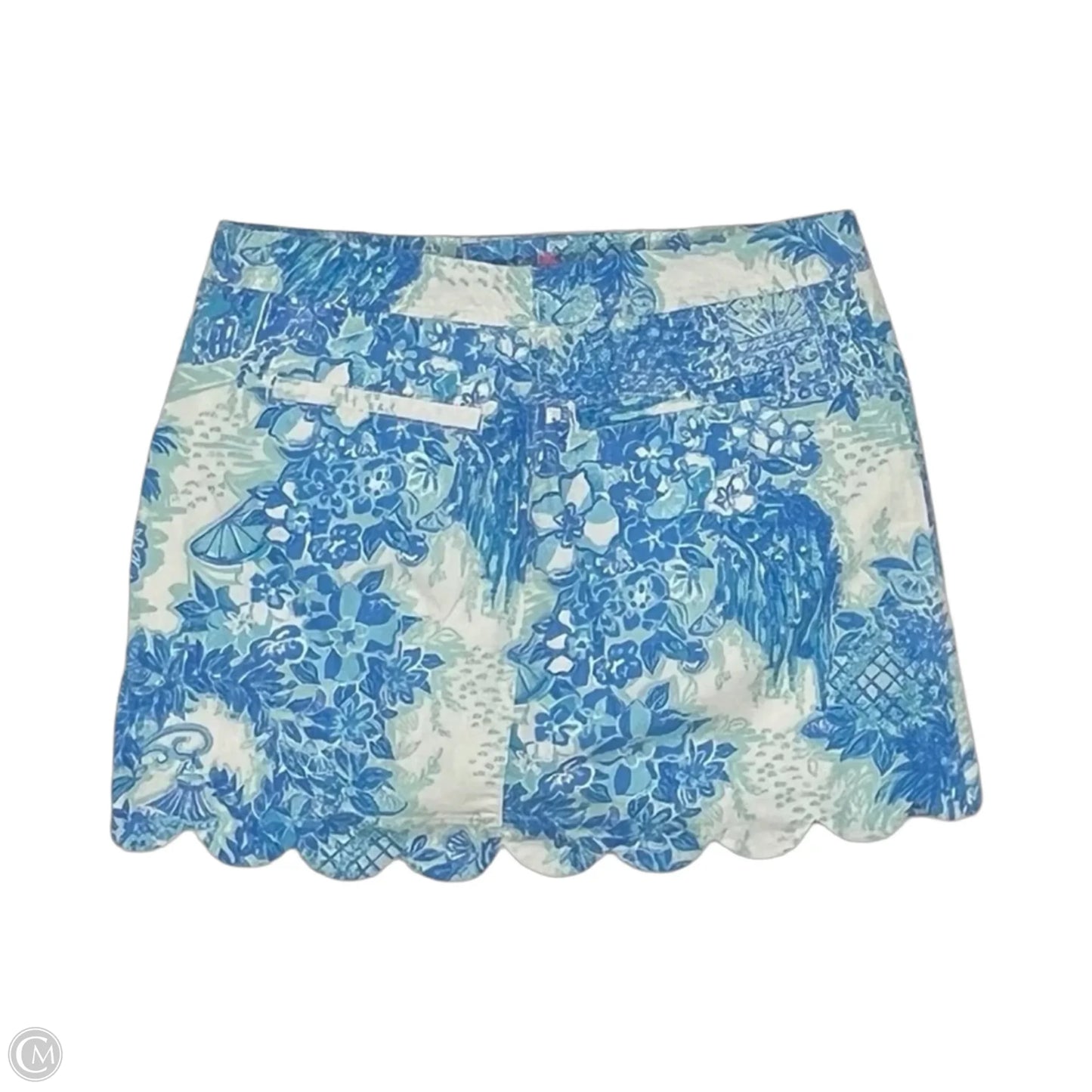 Skort Designer By Lilly Pulitzer In Blue & White, Size: 6