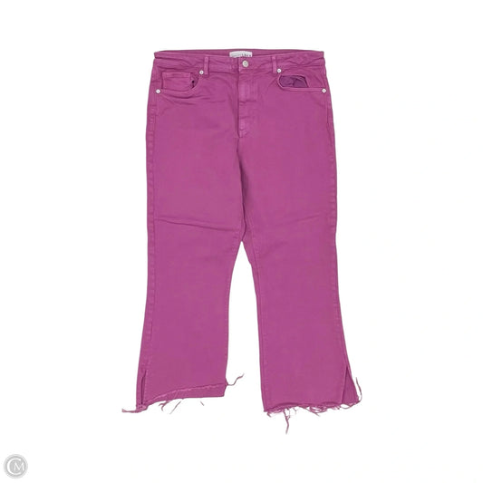 Jeans Cropped By Loft In Purple Denim, Size: 12