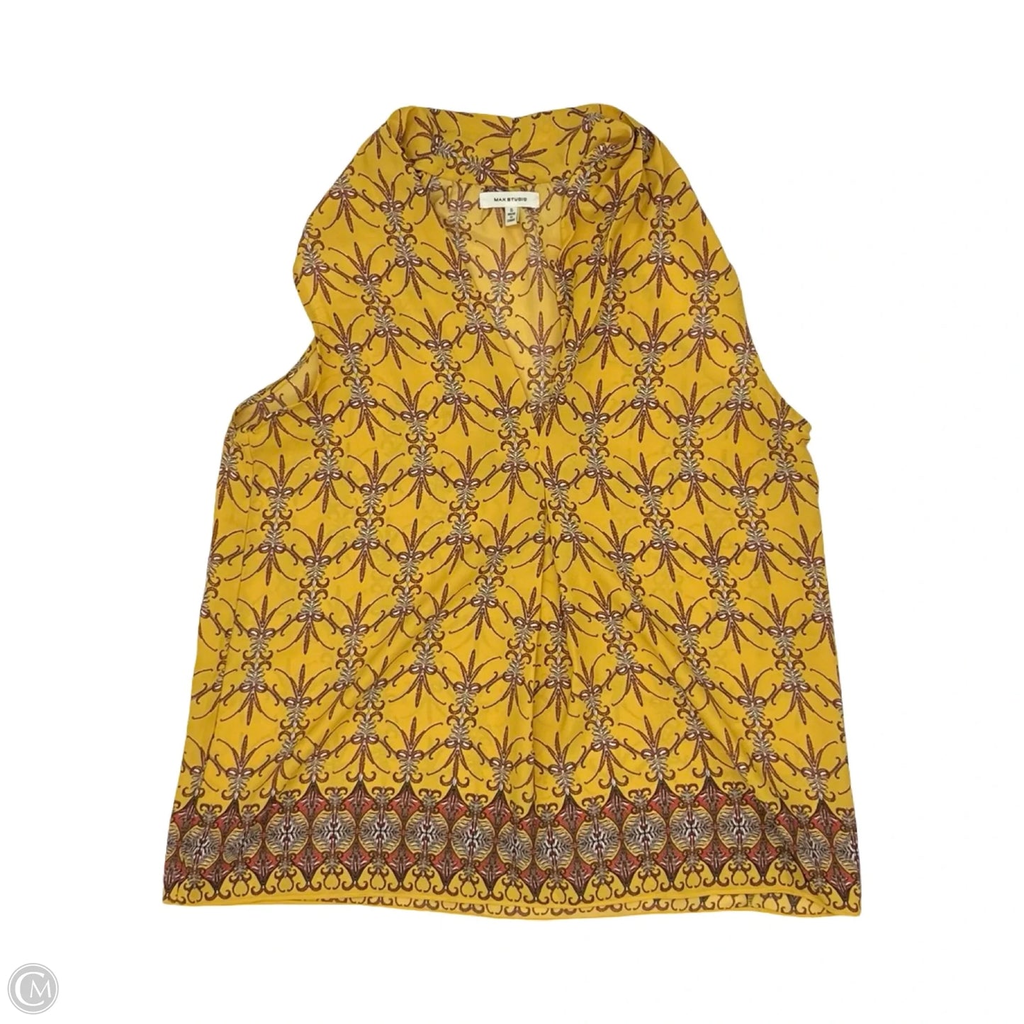 Blouse Sleeveless By Max Studio In Yellow, Size: S