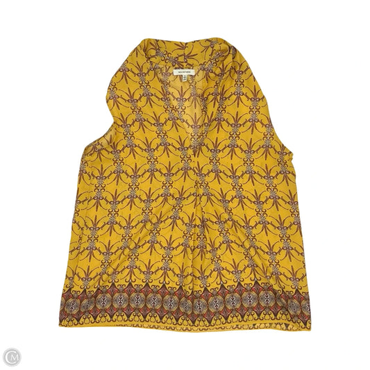 Blouse Sleeveless By Max Studio In Yellow, Size: S