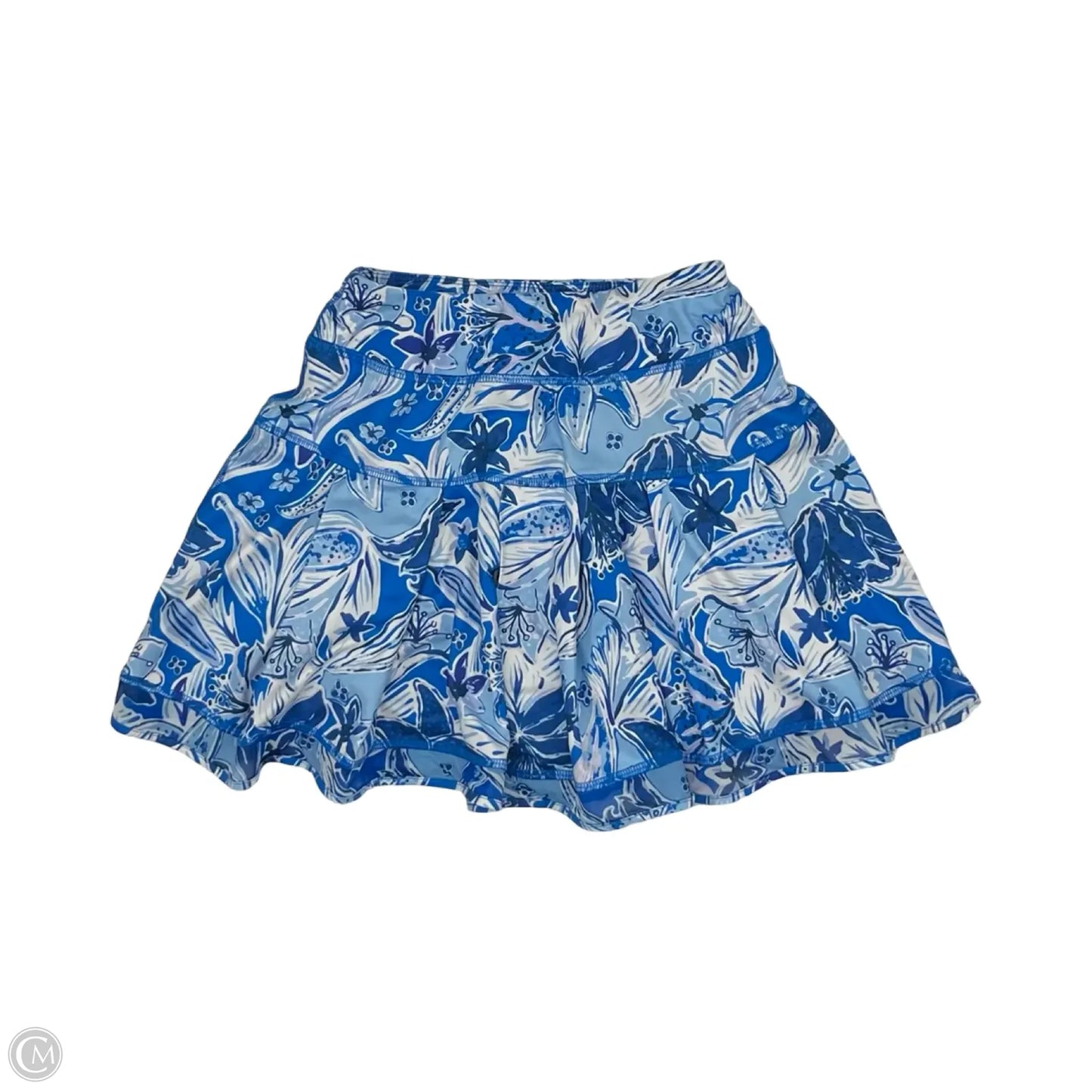 Athletic Skort By Gottex In Blue & White, Size: Xs