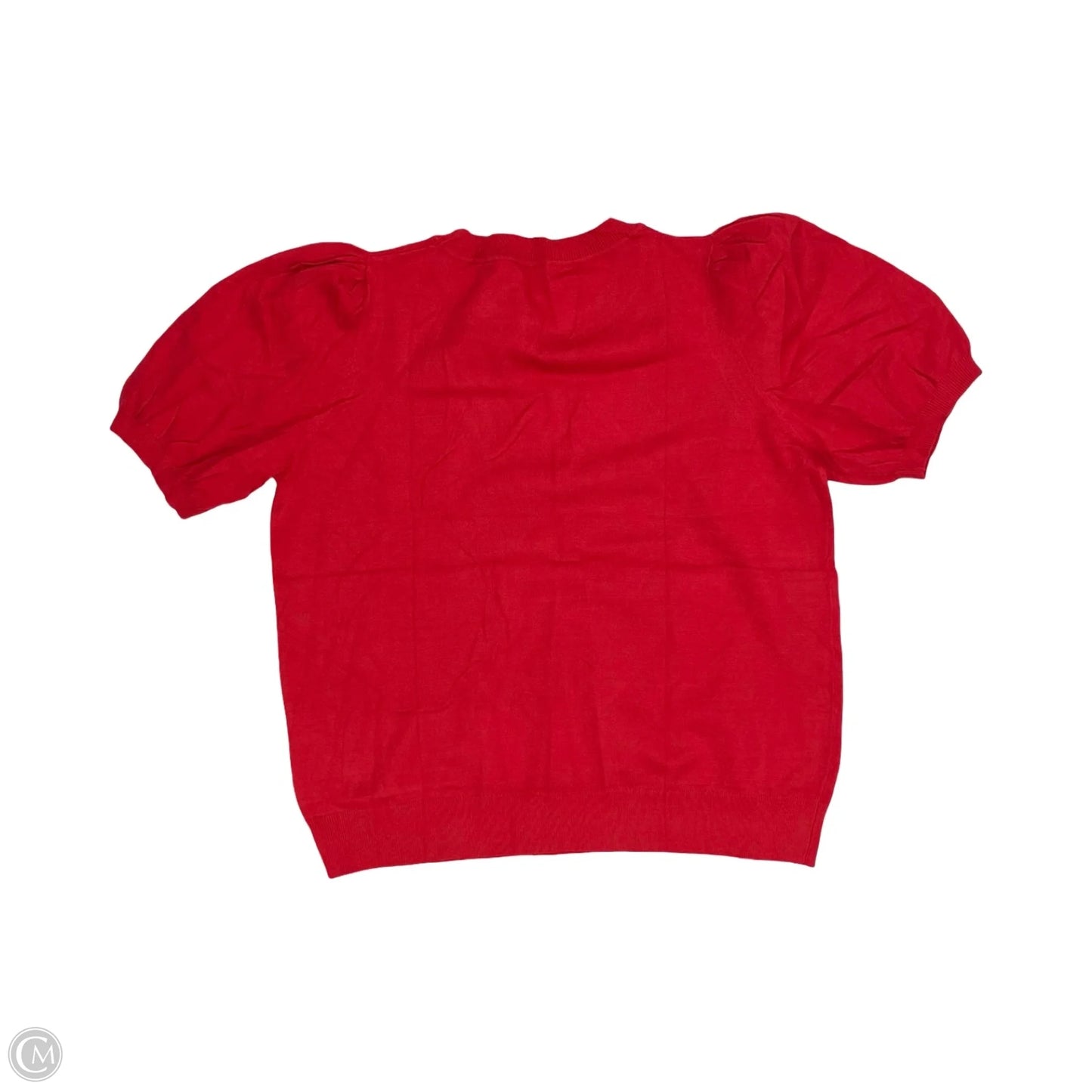 Sweater Short Sleeve By Cme In Red, Size: 2x