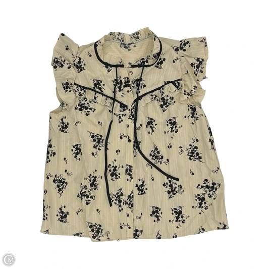 Blouse Short Sleeve By Shein In Black & Tan, Size: 3x