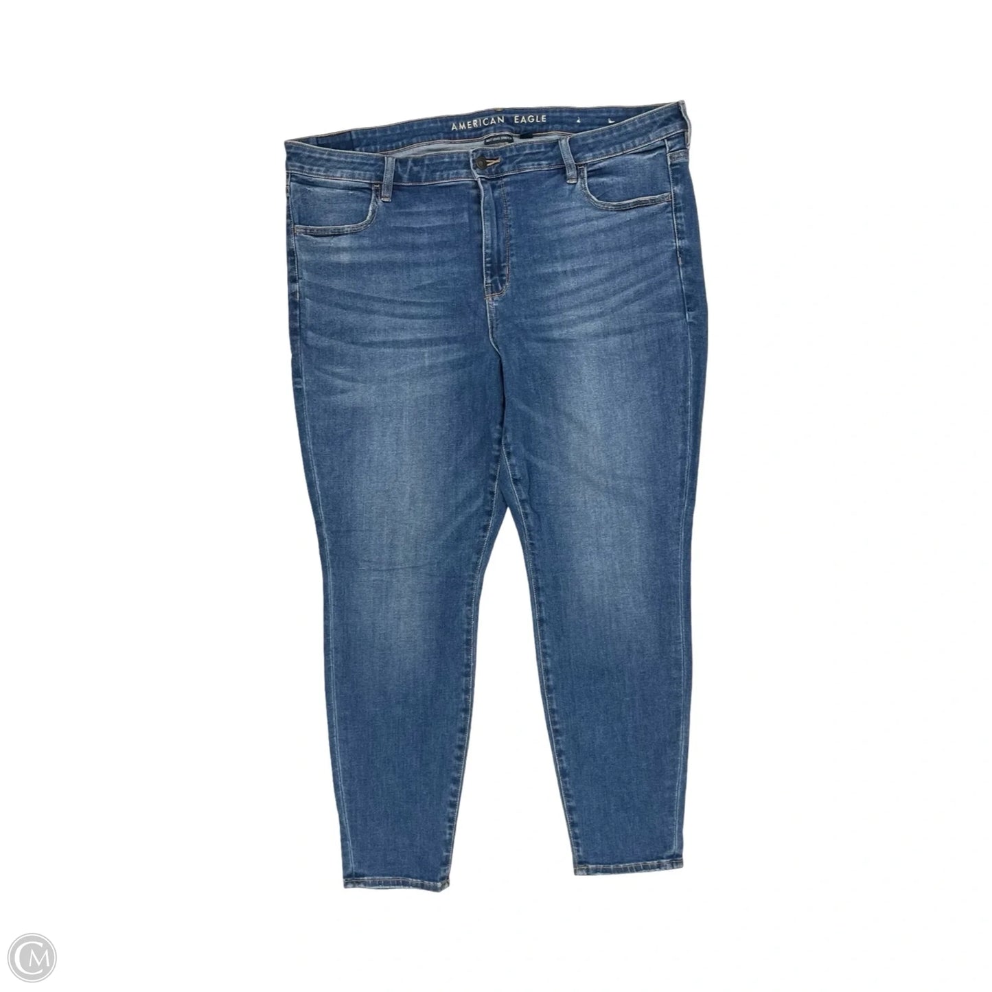 Jeans Skinny By American Eagle In Blue Denim, Size: 20