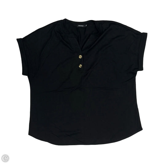 Top Short Sleeve By Automet In Black, Size: 2x