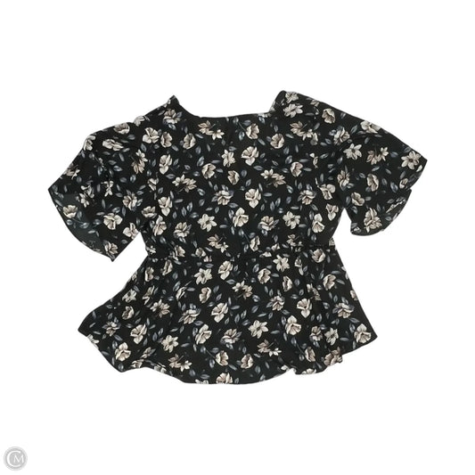Blouse Short Sleeve By Torrid In Black & Blue, Size: 3x