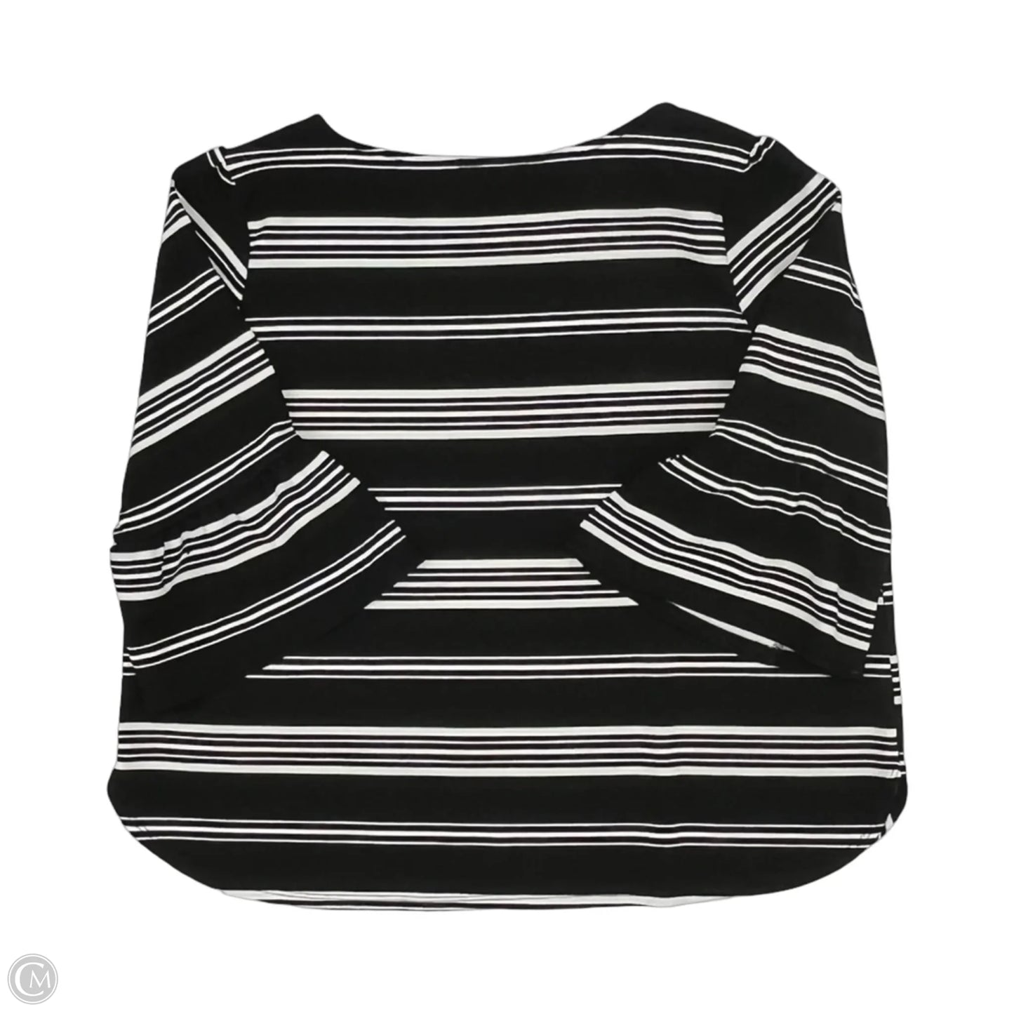Blouse Short Sleeve By Green Envelope In Black & White, Size: 3x