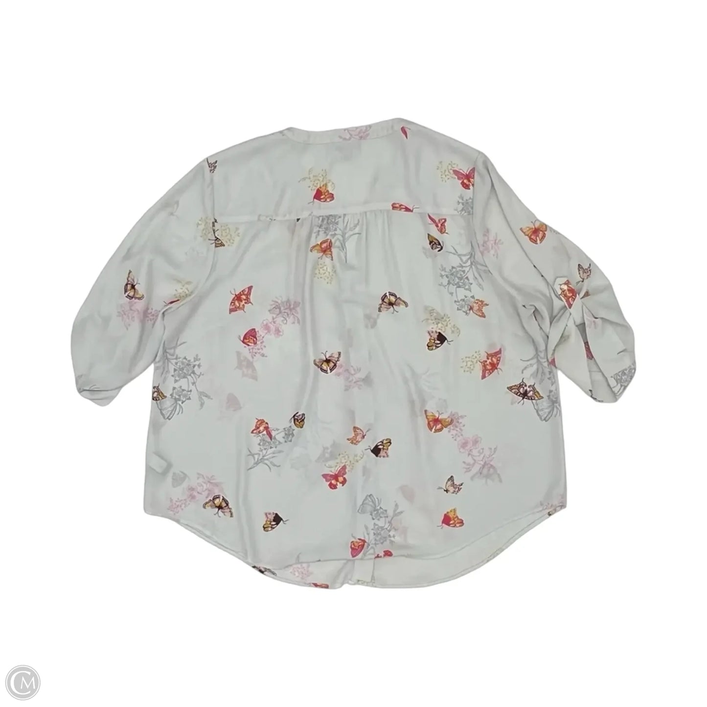 Blouse 3/4 Sleeve By Torrid In White, Size: 2x