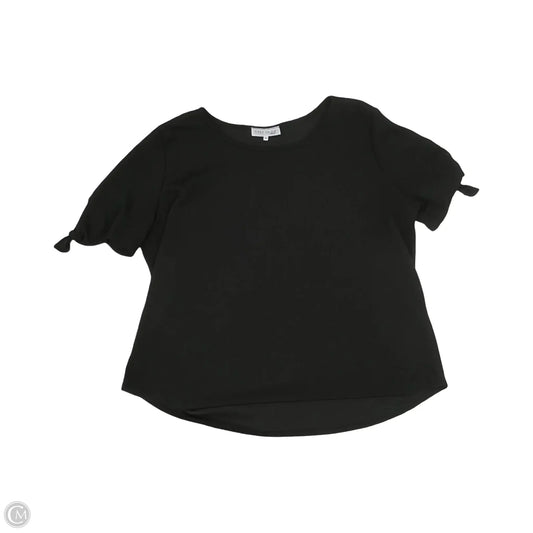 Blouse Short Sleeve By Clothes Mentor In Black, Size: 3x