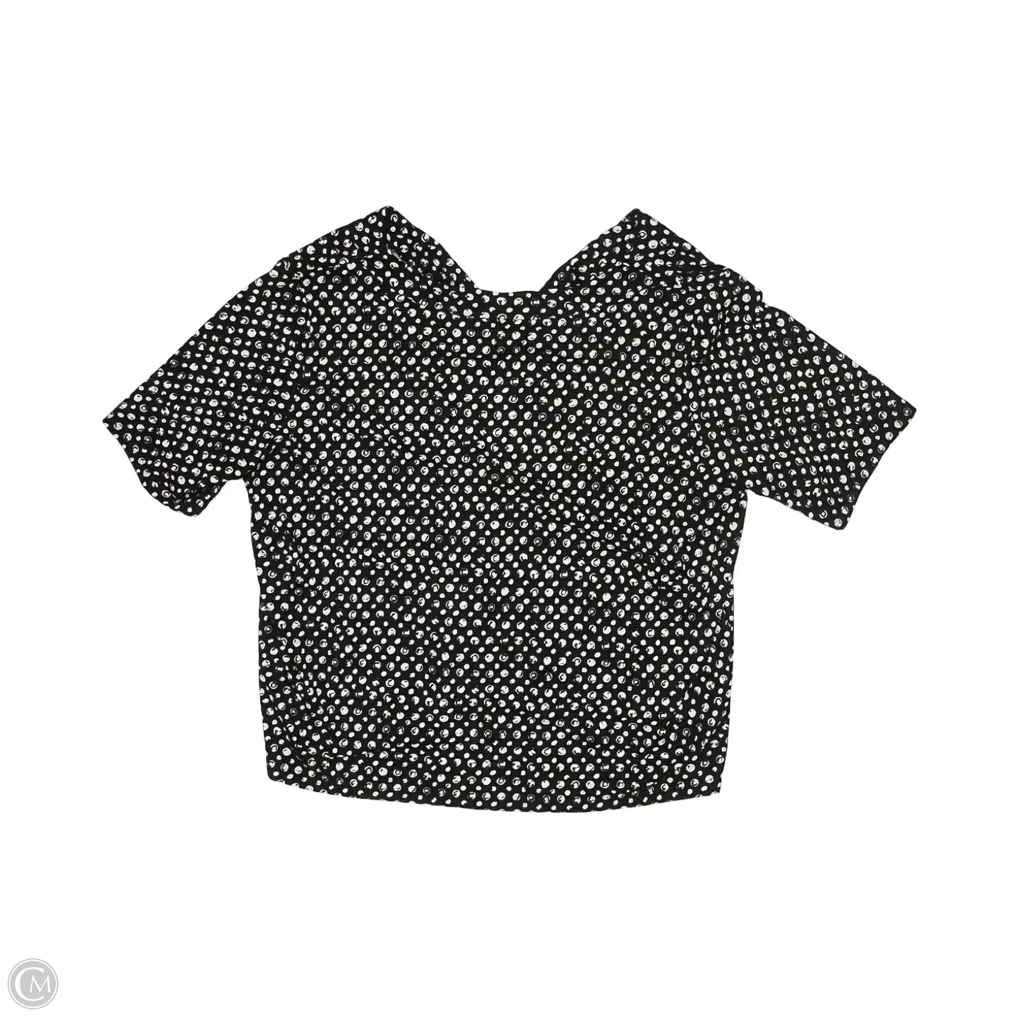 Blouse Short Sleeve By H&m In Black & White, Size: 2x