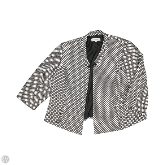 Blazer By Jones Studio In Black & White, Size: 3x