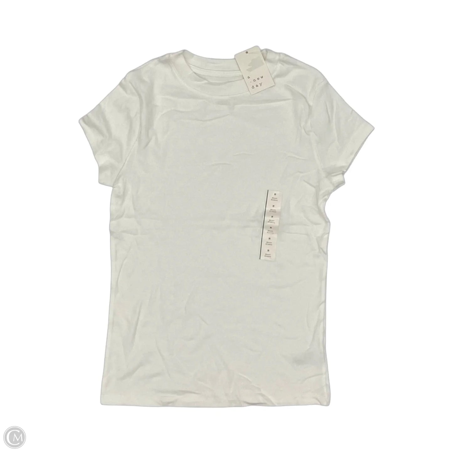 Top Short Sleeve Basic By A New Day In White, Size: M