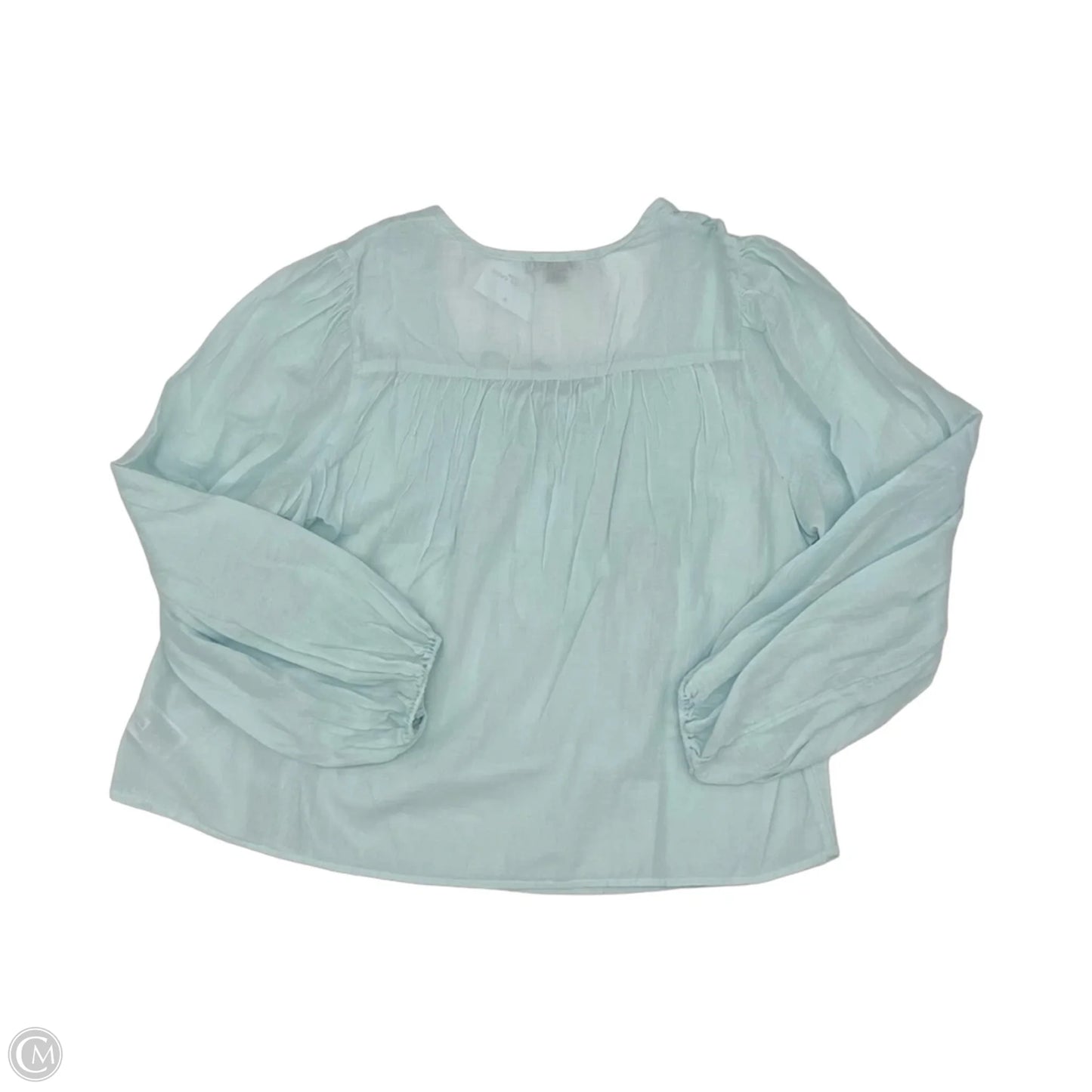 Blouse Long Sleeve By American Eagle In Aqua, Size: M