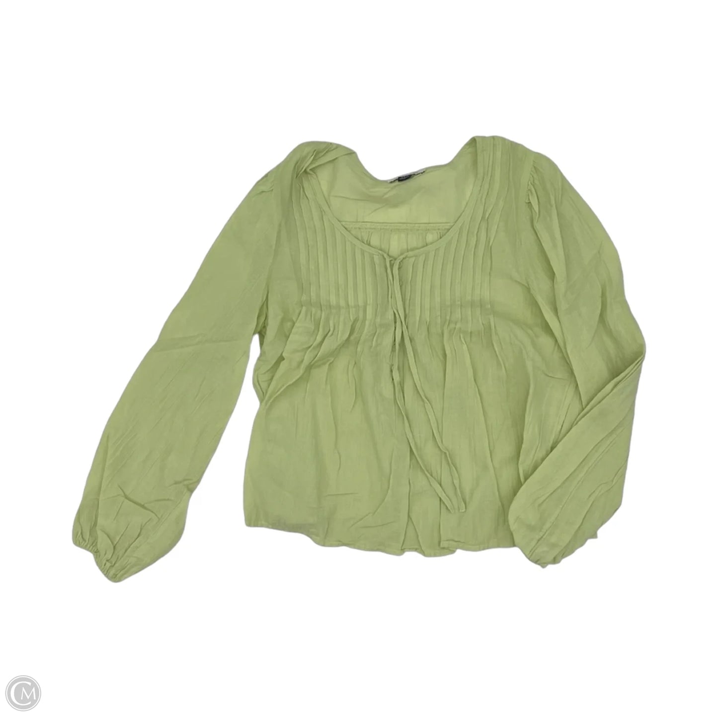 Blouse Long Sleeve By American Eagle In Green, Size: S