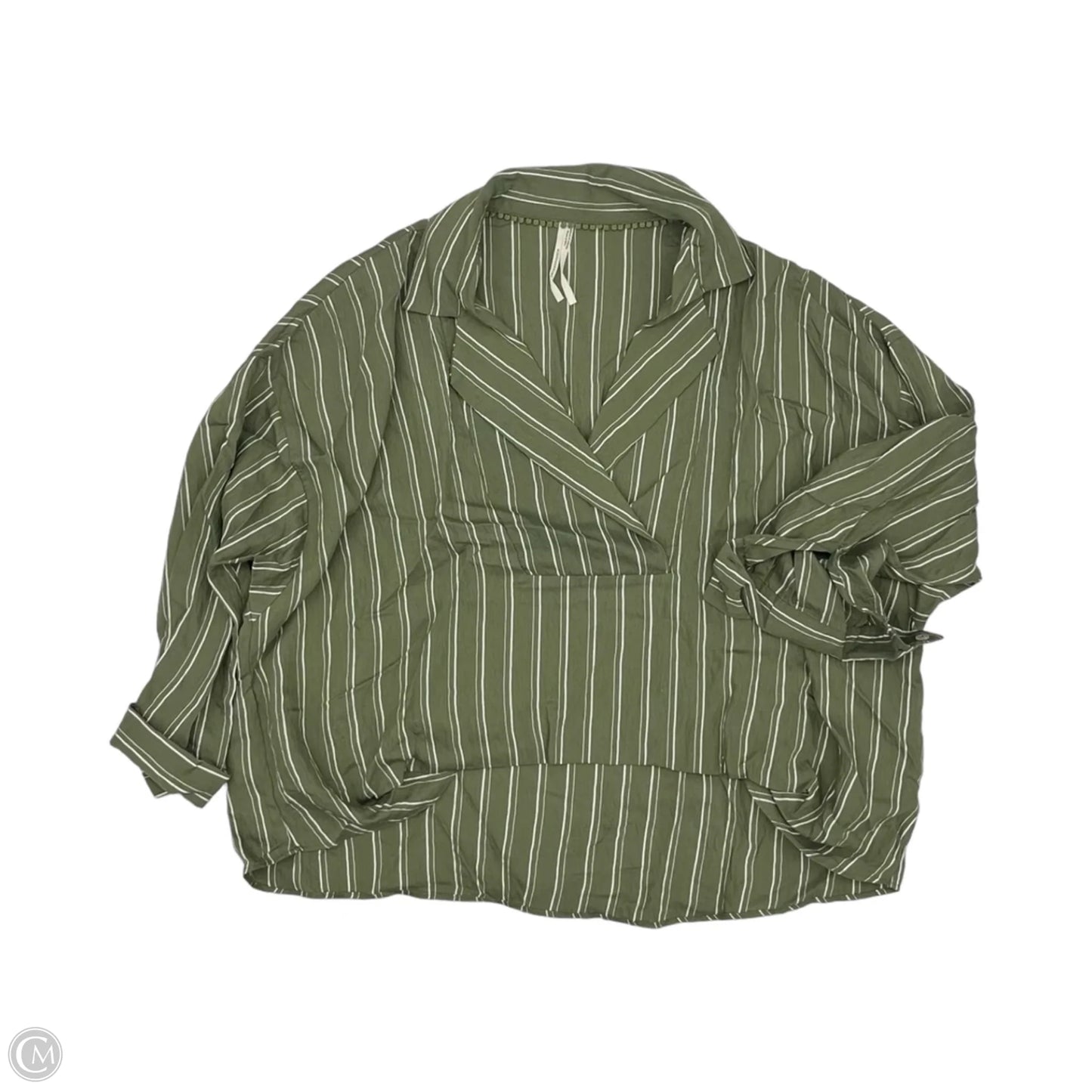 Blouse Long Sleeve By Anthropologie In Green, Size: S