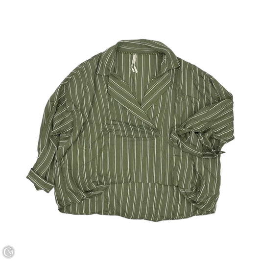 Blouse Long Sleeve By Anthropologie In Green, Size: S