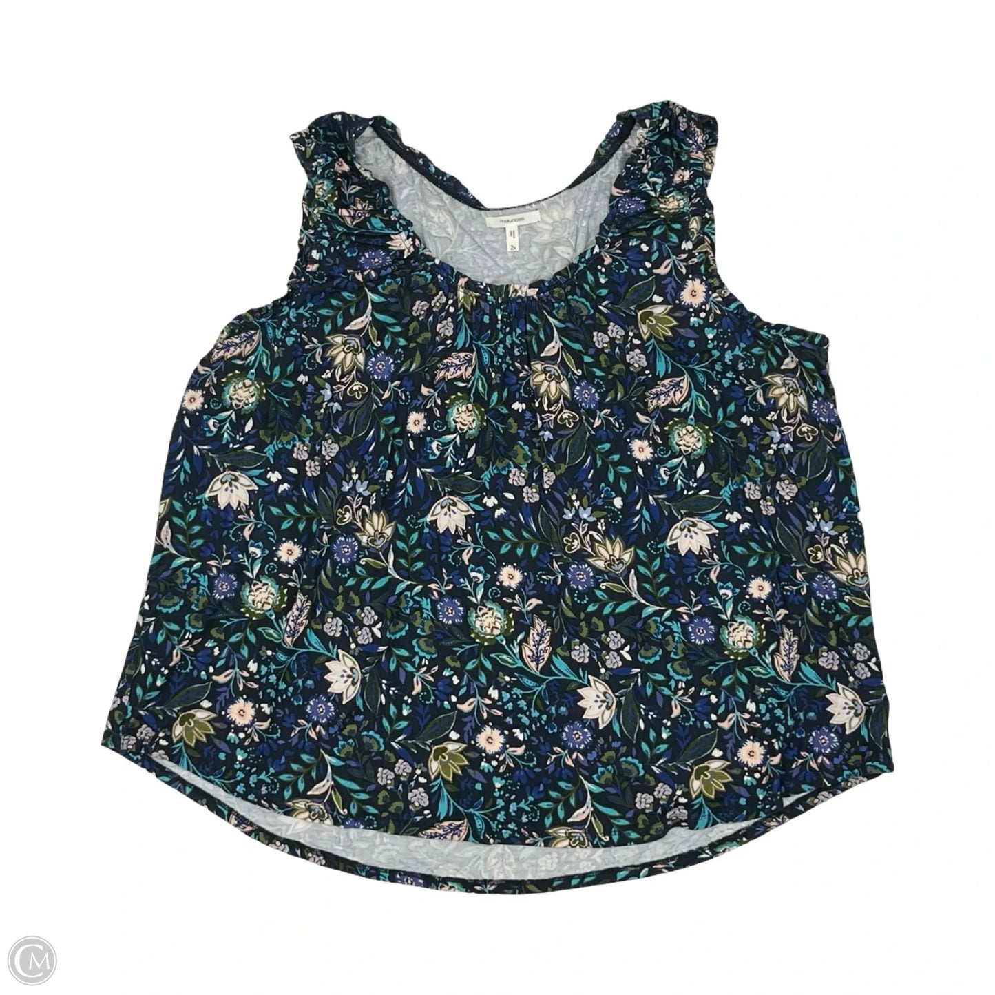 Top Sleeveless By Maurices In Floral Print, Size: 2x