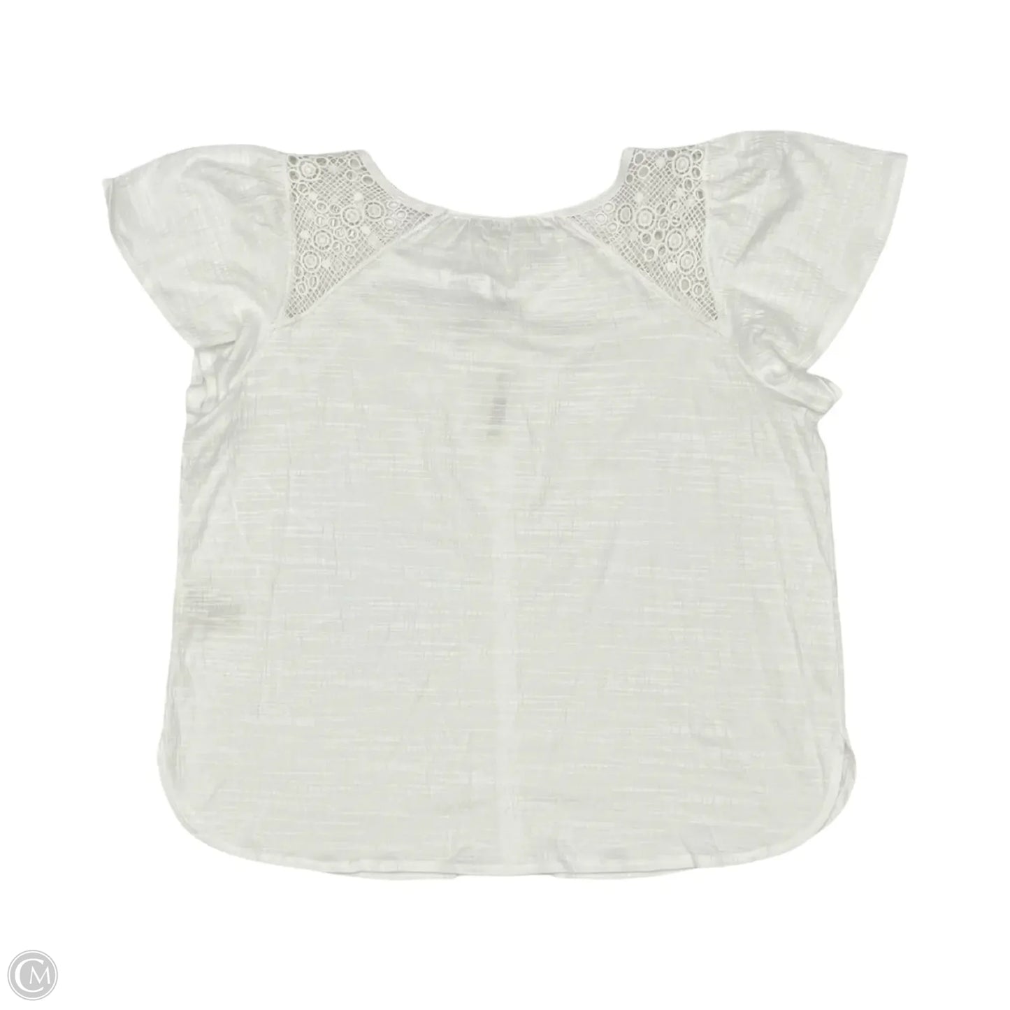 Top Short Sleeve By Max Studio In White, Size: 3x