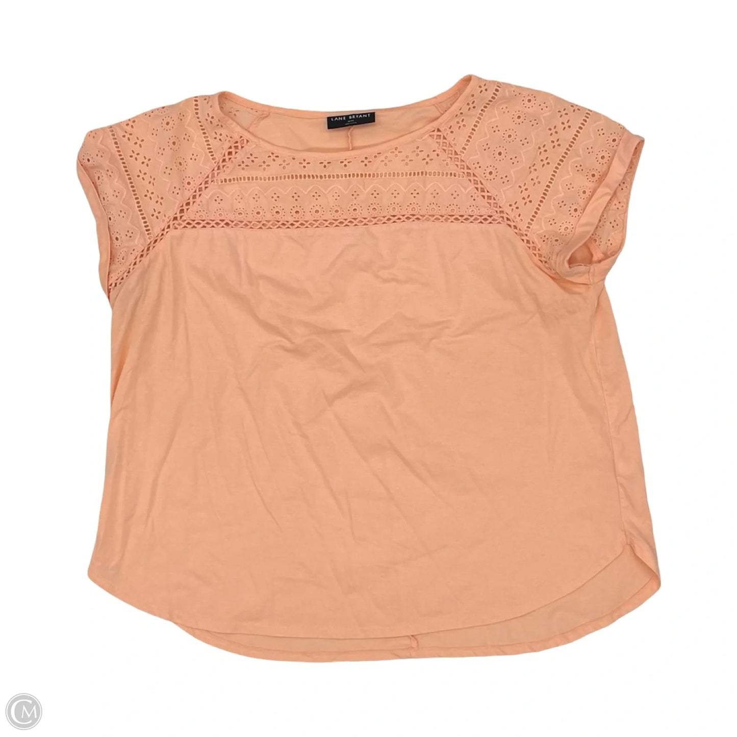 Top Short Sleeve By Lane Bryant In Peach, Size: 2x