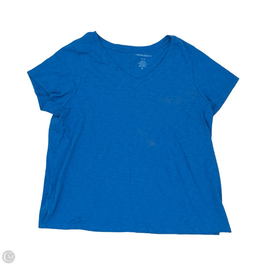 Top Short Sleeve By Cynthia Rowley In Blue, Size: 2x