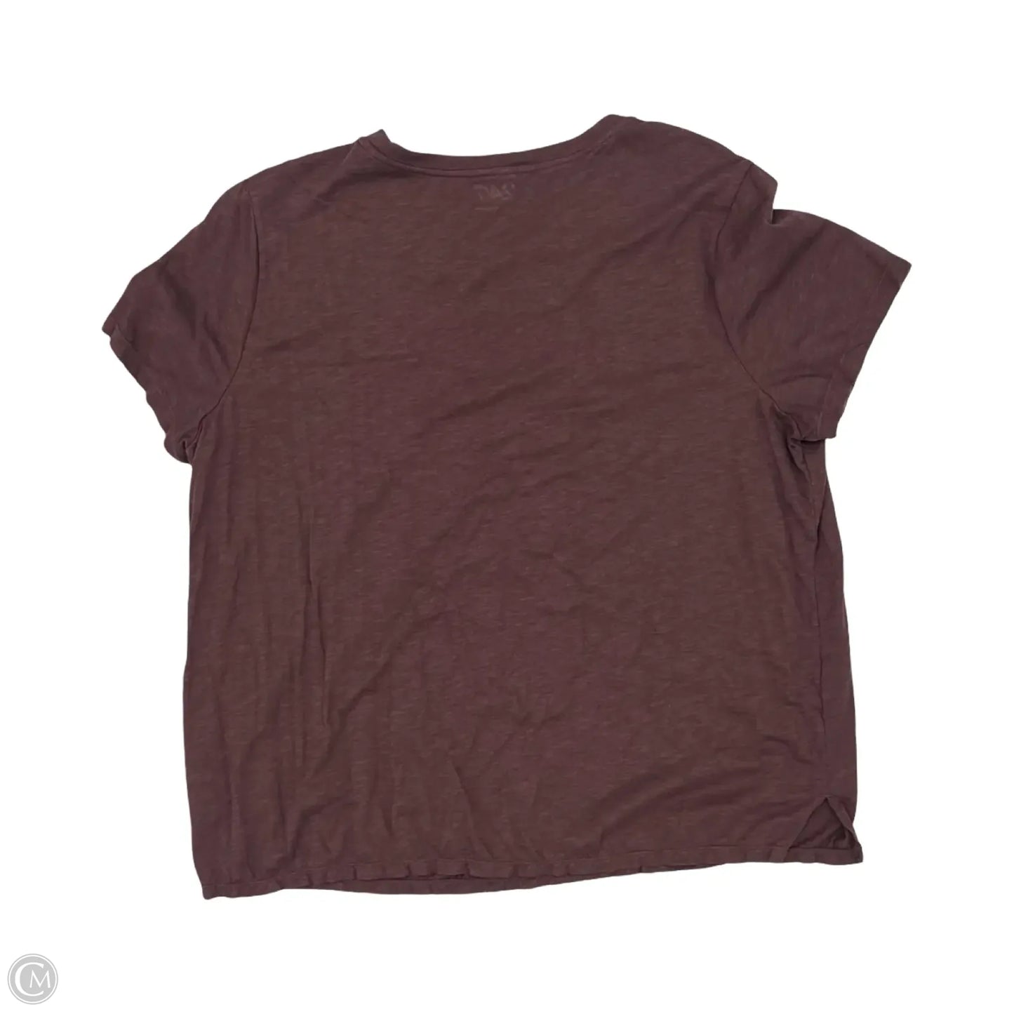 Top Short Sleeve By Maurices In Maroon, Size: 1x