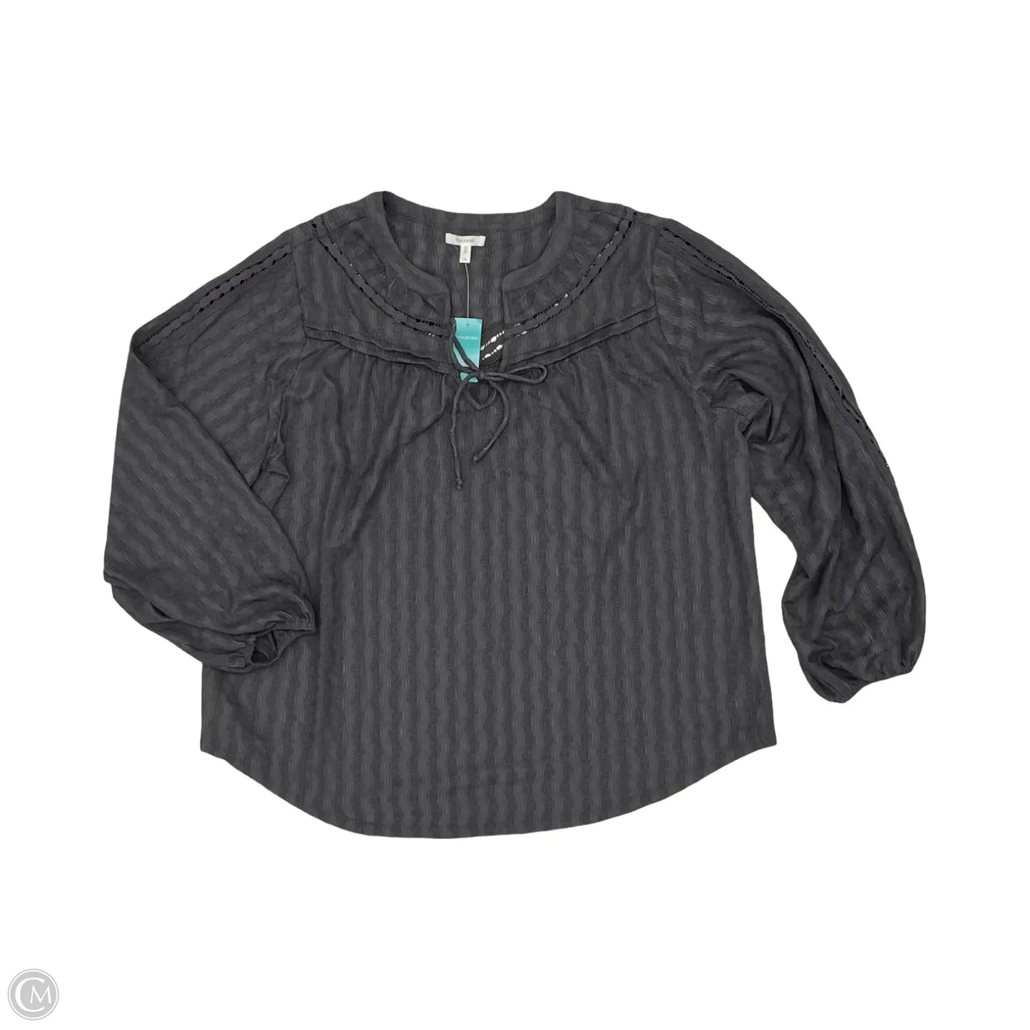 Blouse Long Sleeve By Maurices In Grey, Size: Xl