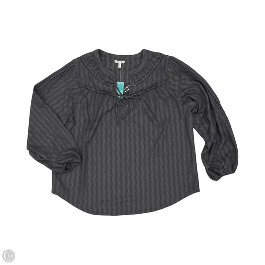 Blouse Long Sleeve By Maurices In Grey, Size: Xl