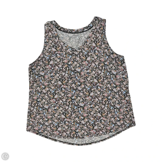 Top Sleeveless By Maurices In Floral Print, Size: 1x