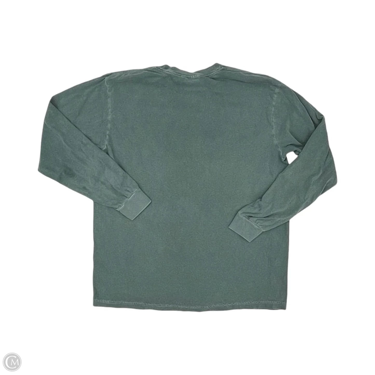 Top Long Sleeve By Comfort Colors In Green, Size: L