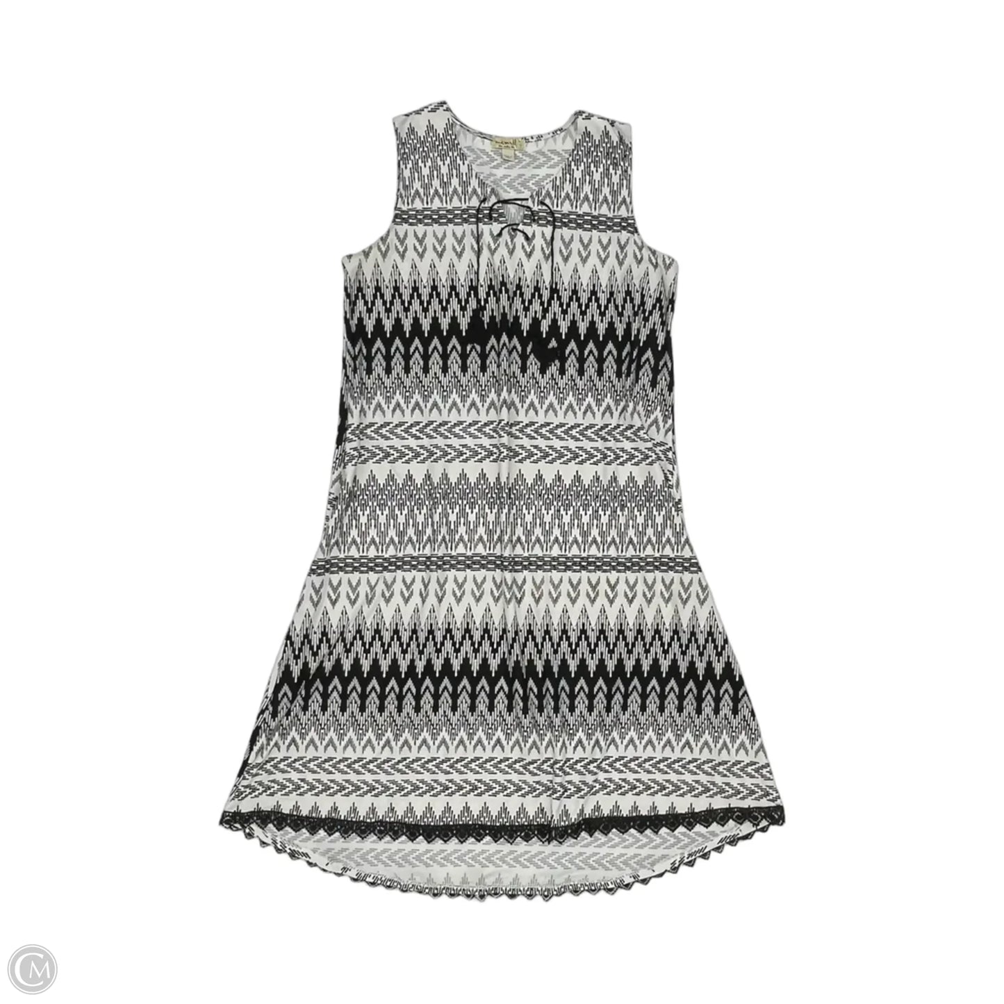 Dress Casual Midi By One World In Black & White, Size: L