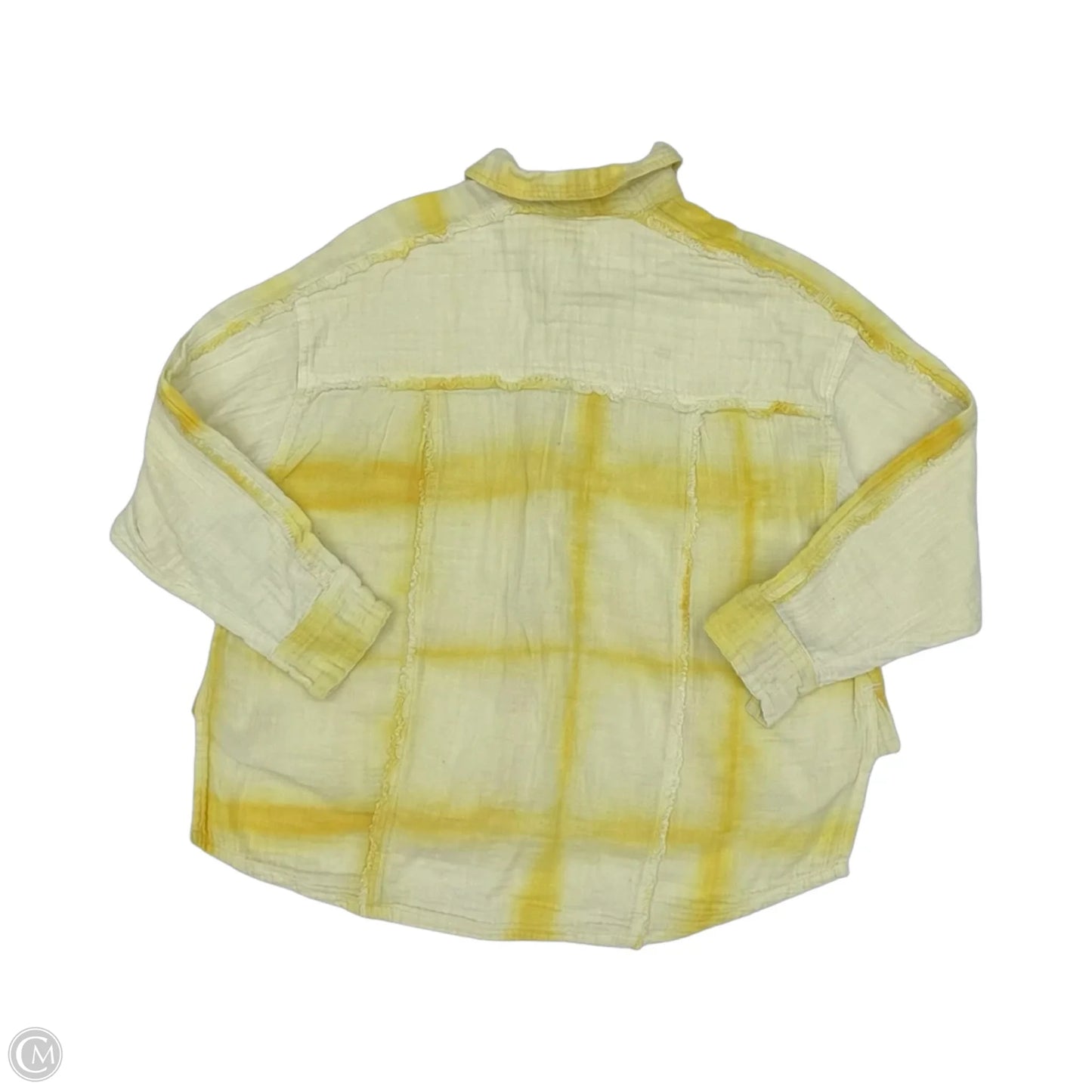 Blouse Long Sleeve By We The Free In Yellow, Size: Xs