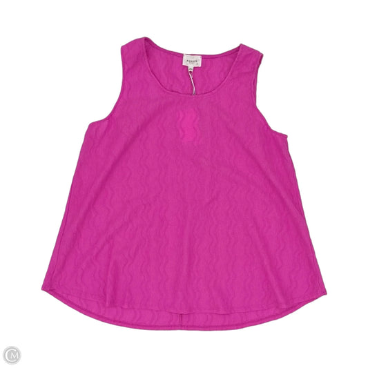 Blouse Sleeveless By Andree By Unit In Pink, Size: L