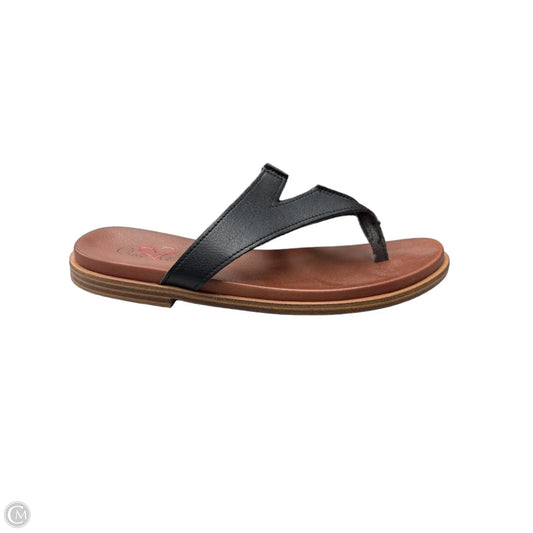Sandals Flip Flops By Amore In Black, Size: 8