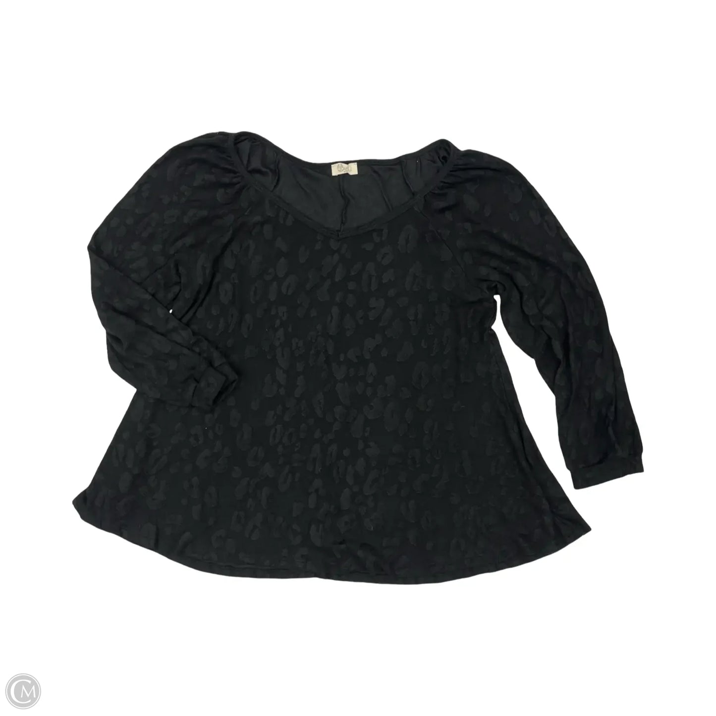 Top Long Sleeve By Clothes Mentor In Black, Size: Xxl